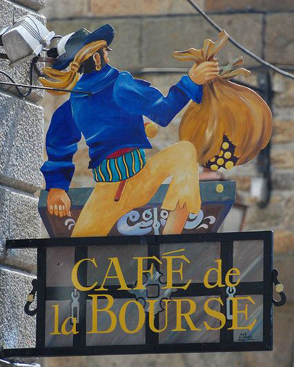 Café de la bourse (verso) - Saint Malo